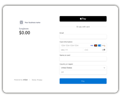 Secure payment via Stripe